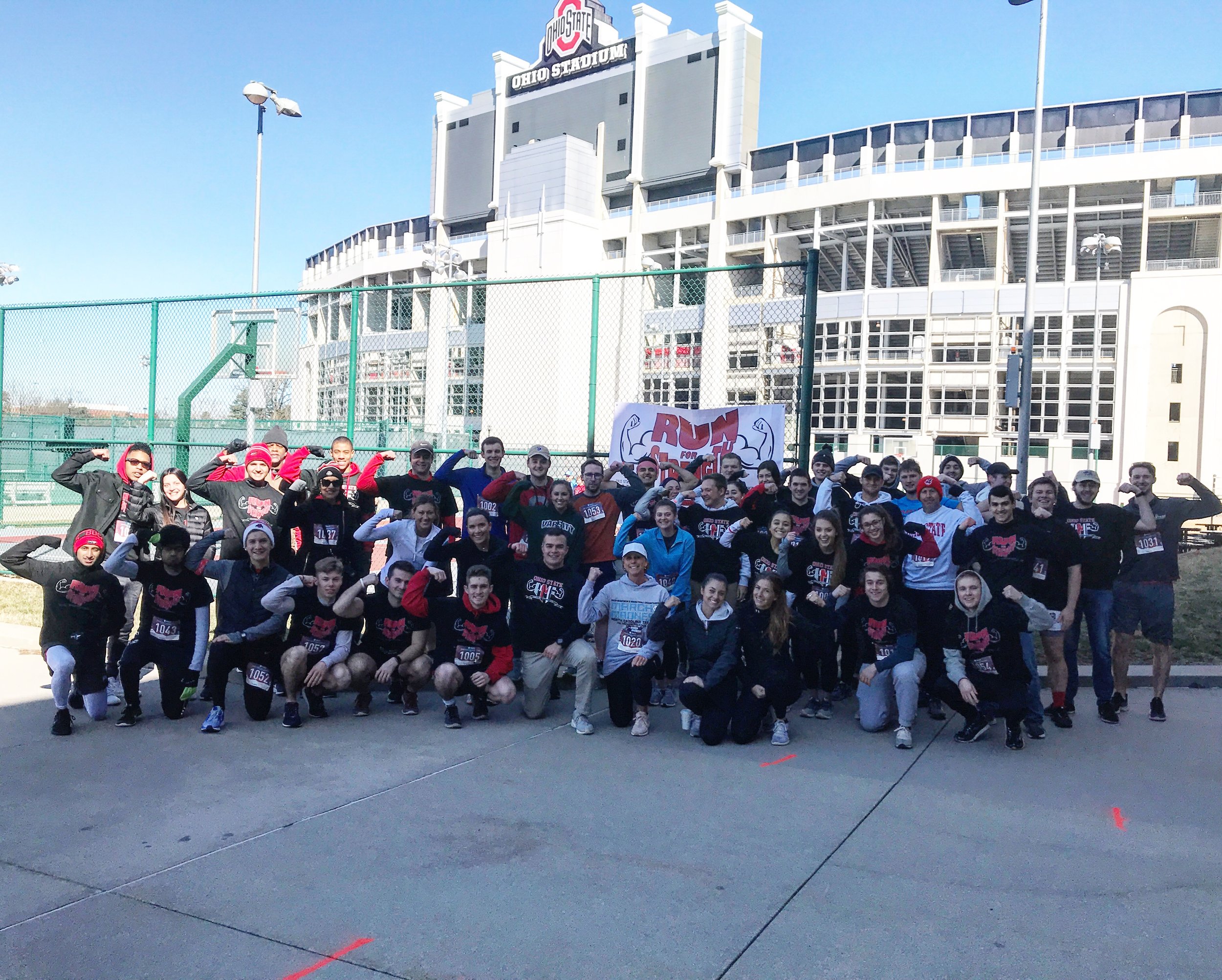 Students at Ohio State University hosted a MMF Run for Strength 5k on campus!