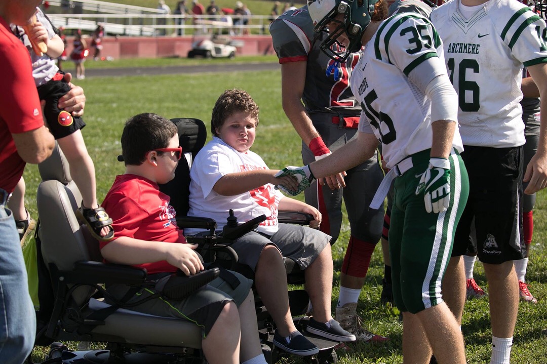 Conrad Schools of Science (DE) joined MMF's Charity of Champions Program and honored Muscle Champions Eddie Hazeldine and Josh Wallace as their home game captains!